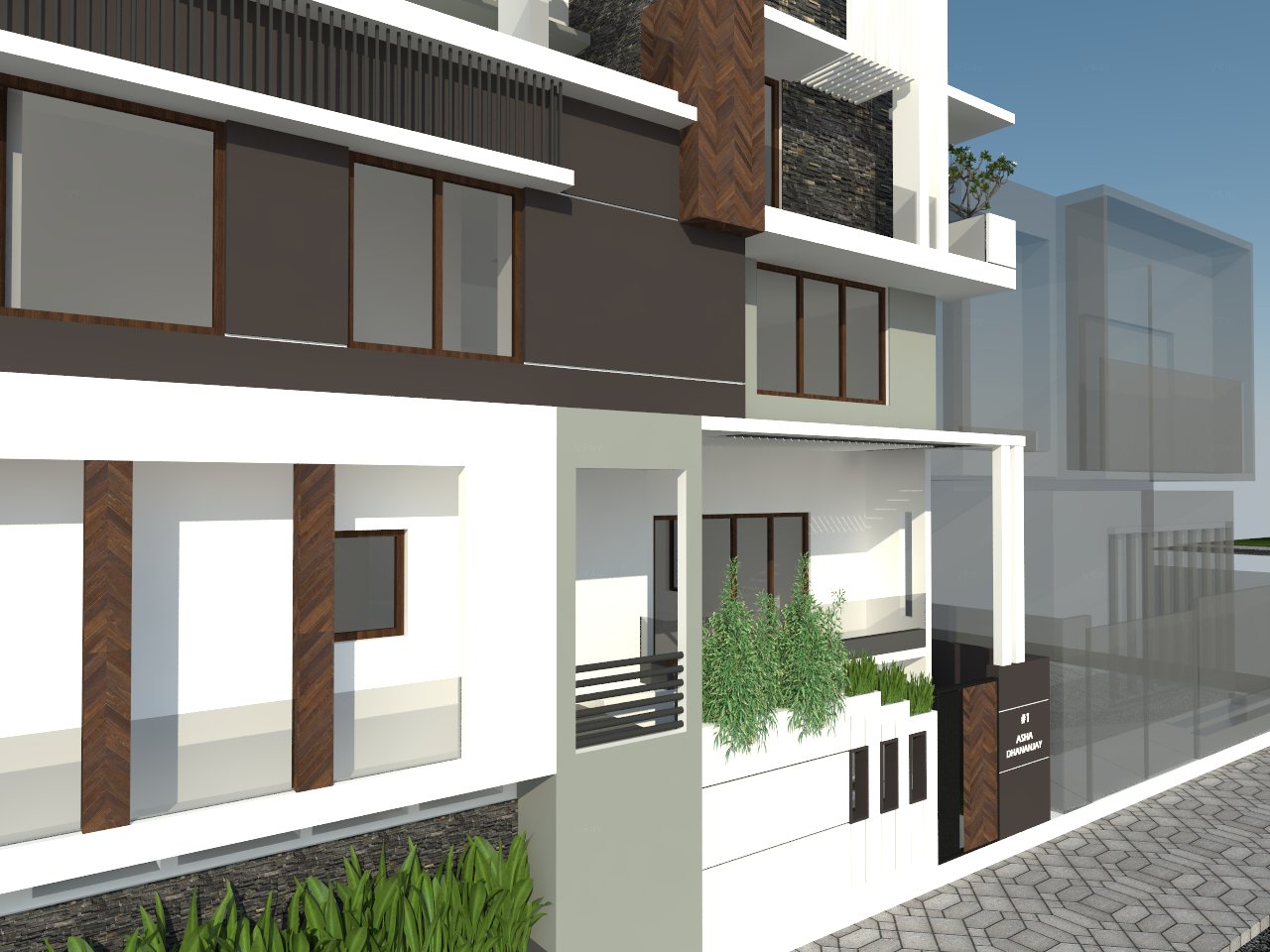 DA RESIDENCE Front Elevation