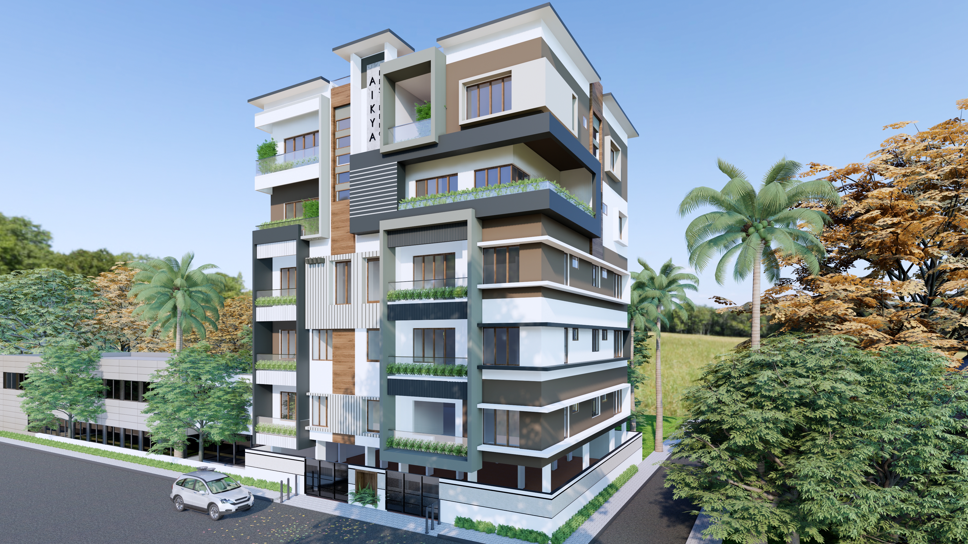 AIKYA ENCLAVE Side Elevation