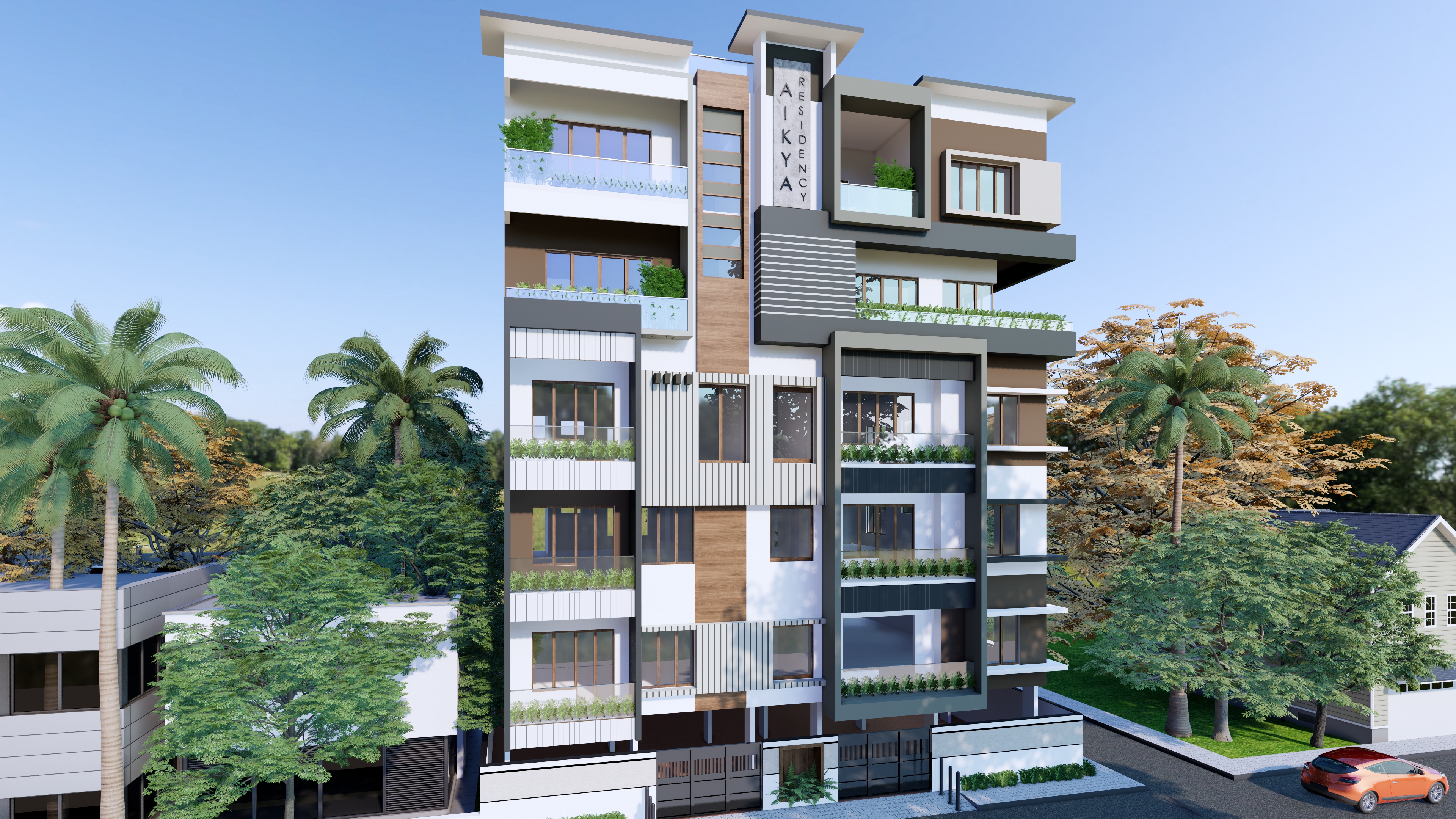 AIKYA ENCLAVE Main Elevation