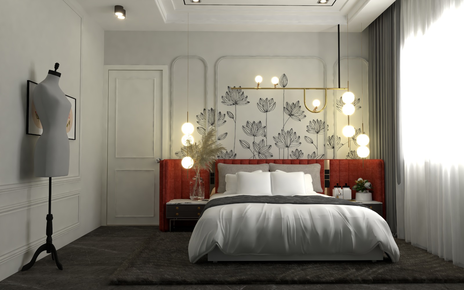 MODERN ELEGANCE Floral Accent Wall